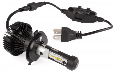 LED forlygtepærer H1 6000K - Komplet pakke.