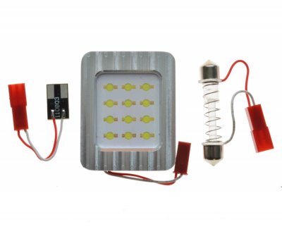 LED-panel 12V 12xDiode Xenon hvid 28-42mm