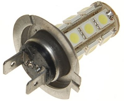 LED-lampe 12V 18xSMD Xenon hvid H7