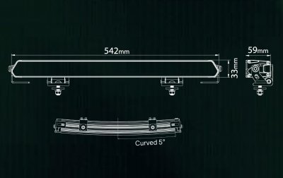 LEDSON EPIX21 Slim Curved - Led-rampe - 542 mm - 108W
