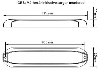 LEDSON Nexus - Bøjeligt LED-blitzlys op til 30 grader | ECE R65/R10 | 10-33V