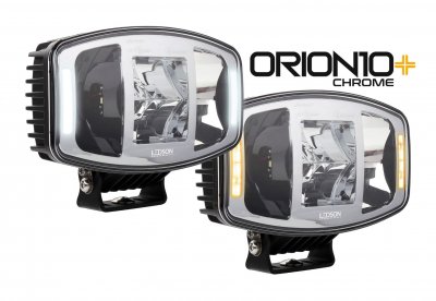 Orion+ Chrome LED ekstra lys | 100W | Valgfrit positionslys i hvid/orange