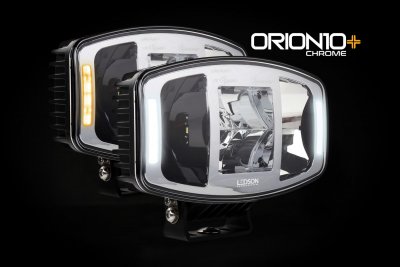 Orion+ Chrome LED ekstra lys | 100W | Valgfrit positionslys i hvid/orange