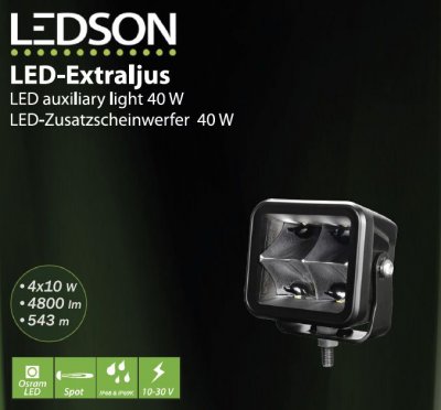 LEDSON VEGA S LED Extra Light - 40W, Spotlight