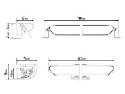 Lazer arbejdslampe rampe Linear 24 | 168 W | 682 mm - 16200 lumen