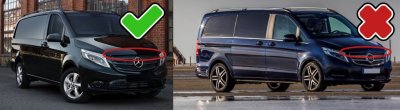 Motorhjelmsbeskytter Mercedes Vito fra 2014-