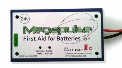 Megapuls 24V - Fjerner sulfatering på batteriet!
