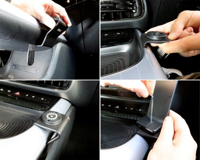 Mobilholder Mercedes CLA 2025- | Montering på højre side af midterkonsollen
