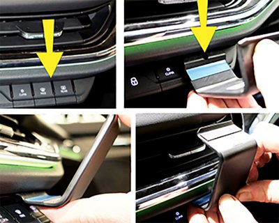 Mobilholder Skoda Elroq 2025- | Montering under midterskærm