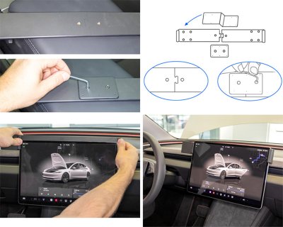 Mobilholder Tesla Model 3 fra 2024-