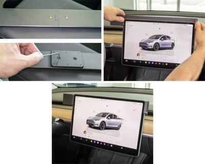 Mobilholder Tesla Model Y fra 2020- | Montering til venstre for skærmen