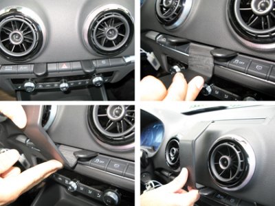 Mobilholder Audi A3 fra 2012-2020 | Til montering til højre for rattet