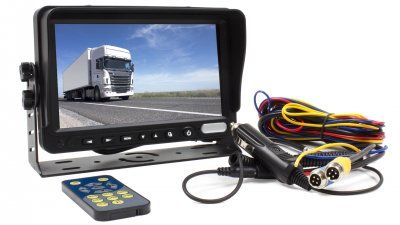 Bakkamera-system 7 monitor inkl. 3 standardkameraer og 1 visir-kamera