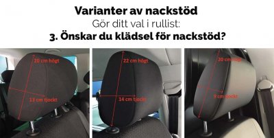 Nakkestøttevarianter til VW Transporter T5