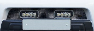 Nedre grill inkl. 2 Lazer ST-4 til Nissan Navara D40 2011-2014