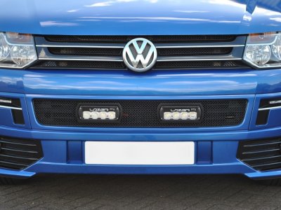 Nedre grill inkl. 2 Lazer ST-4 til VW Transporter T5 2010-2015