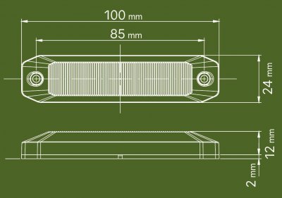 LEDSON OptoLine M - Positionslys / Sidemarkeringslys | 9-32V