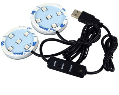 2x Poppy LED RGB USB-belysning - forbedrer din bils interiør