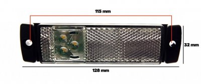 Positionslys med 3xLED og indbygget reflektor | 12V/24V