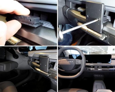 Mobilholder til Kia EV3 fra 2024- | Til montering under midterkonsollen