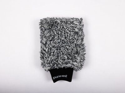 Pureest vaskehandske - sort/hvid
