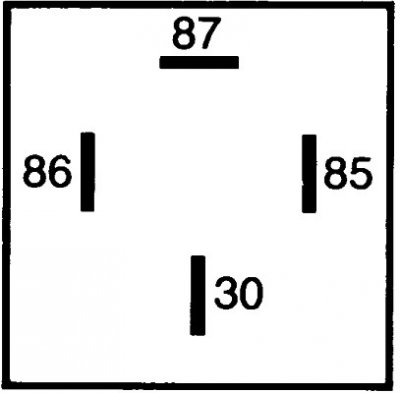 Ledningsdiagram for 24 V-relæ (20 A)
