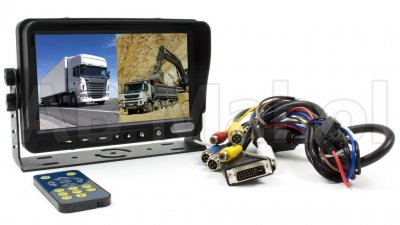 Split system 7" monitor inkl. 1 standardkamera & 1 sidekamera