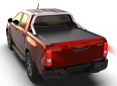 Rulleafdækning Toyota Hilux 2016 og nyere | Dobbeltkabine, til biler med original tagbue