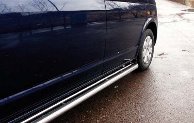 Dobbelt Siderør i rustfrit stål (60/25 mm) til VW Transporter T6 L2 2016-