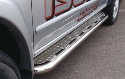 Sidetrin i rustfrit stål til Isuzu D-Max 2007-2011