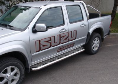 Sidetrin i rustfrit stål til Isuzu D-Max 2007-2011