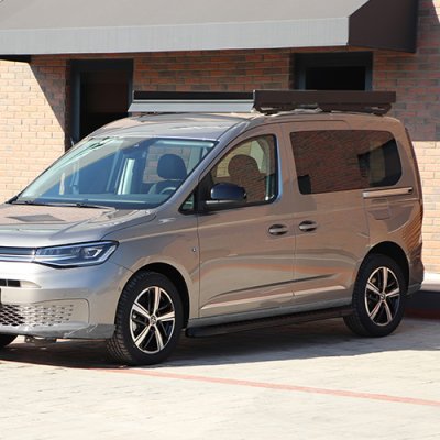 Siderør i aluminium (Sort) til Volkswagen Caddy fra 2021-