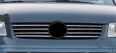 Overgrill i rustfrit stål i smal model til VW Transporter T5 2003-2009