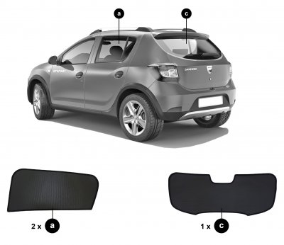 Solskærm Dacia Sandero fra 2013-2020
