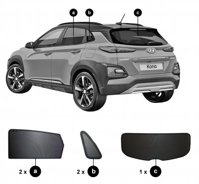 Solskærm Hyundai KONA fra 2018-2023