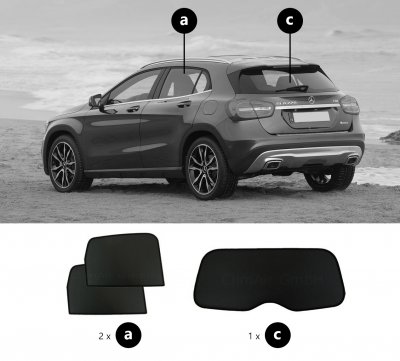 Solskærm Mercedes GLA fra 2014-2020