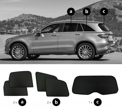 Solskærm Mercedes GLC fra 2016-2023