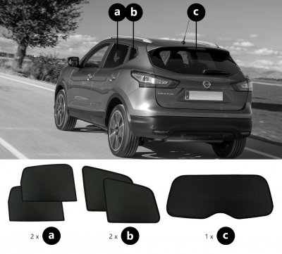 Solskærm Nissan Qashqai fra 2014-2017