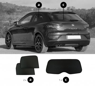 Solskærm Seat Leon Coupe fra 2013-2019