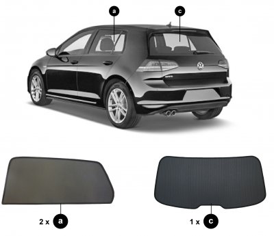 Solskærme Volkswagen Golf 5-dørs fra 2014-2019