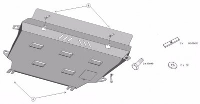 Eksploderet billede af Sumpplade til Toyota RAV4 2013-