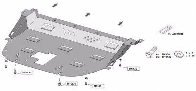 Eksploderet visning af Sumpplade til Mazda CX-5 2012-