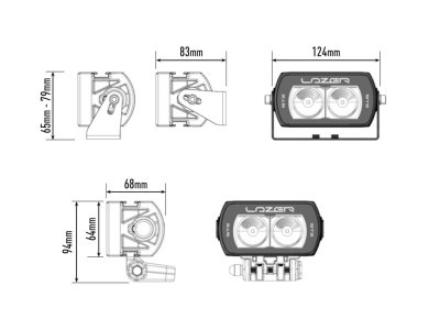 Lazer LED rampe ST2 Evolution - 124 mm - 2068 lumen