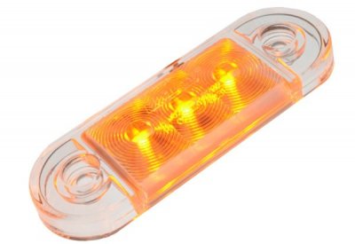 Supertyndt positionslys med 3xLED 12V/24V E-mærket