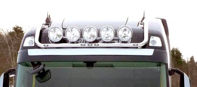 Tagbue i rustfrit stål med LED-belysning til Volvo FH Version 4