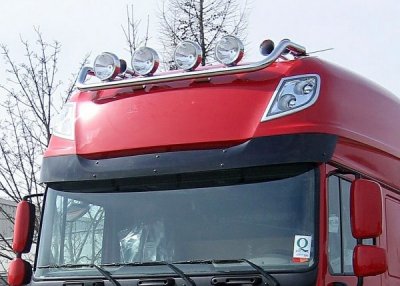 Tagbøjle "Superspace" i rustfrit stål til 4 ekstra lygter - DAF XF105