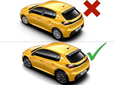 Tagvinge Peugeot 208 GT fra 2020-