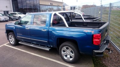 Rustfri stål targa/flap bar til Chevrolet Silverado 2015-