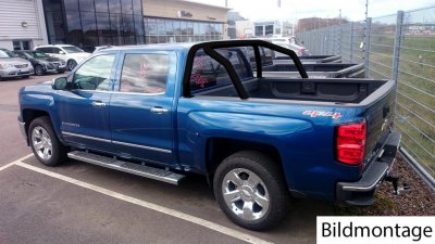Sort tagbagagebærer i rustfrit stål til Chevrolet Silverado 2015-