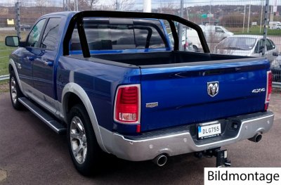 Sort Targabøjle/Flakstang i rustfrit stål til Dodge Ram 1500 2010-